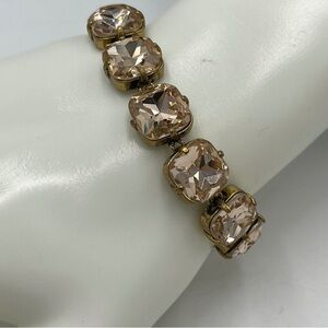 J. Crew Brass and Pretty Peach
Rhinestone Gold Gone‎ Tennis Bracelet